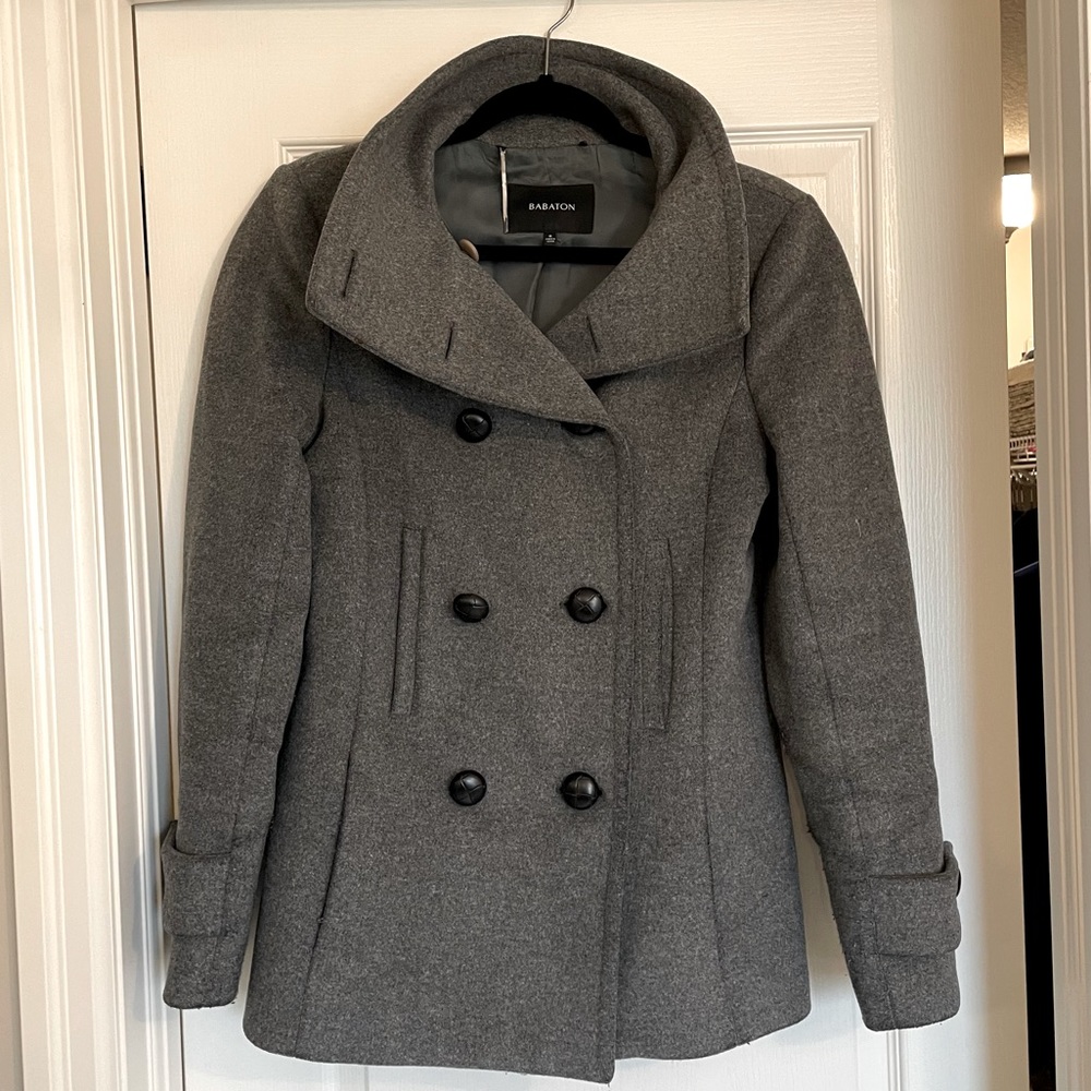 Babaton women’s wool blend Pea Coat